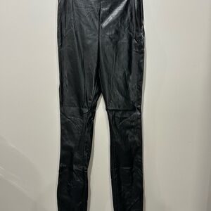 Sleek Black Skinny pleather Pants